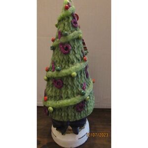 Christmas tree candle Candy Land scented with peppermint swirl glitter sparkle
